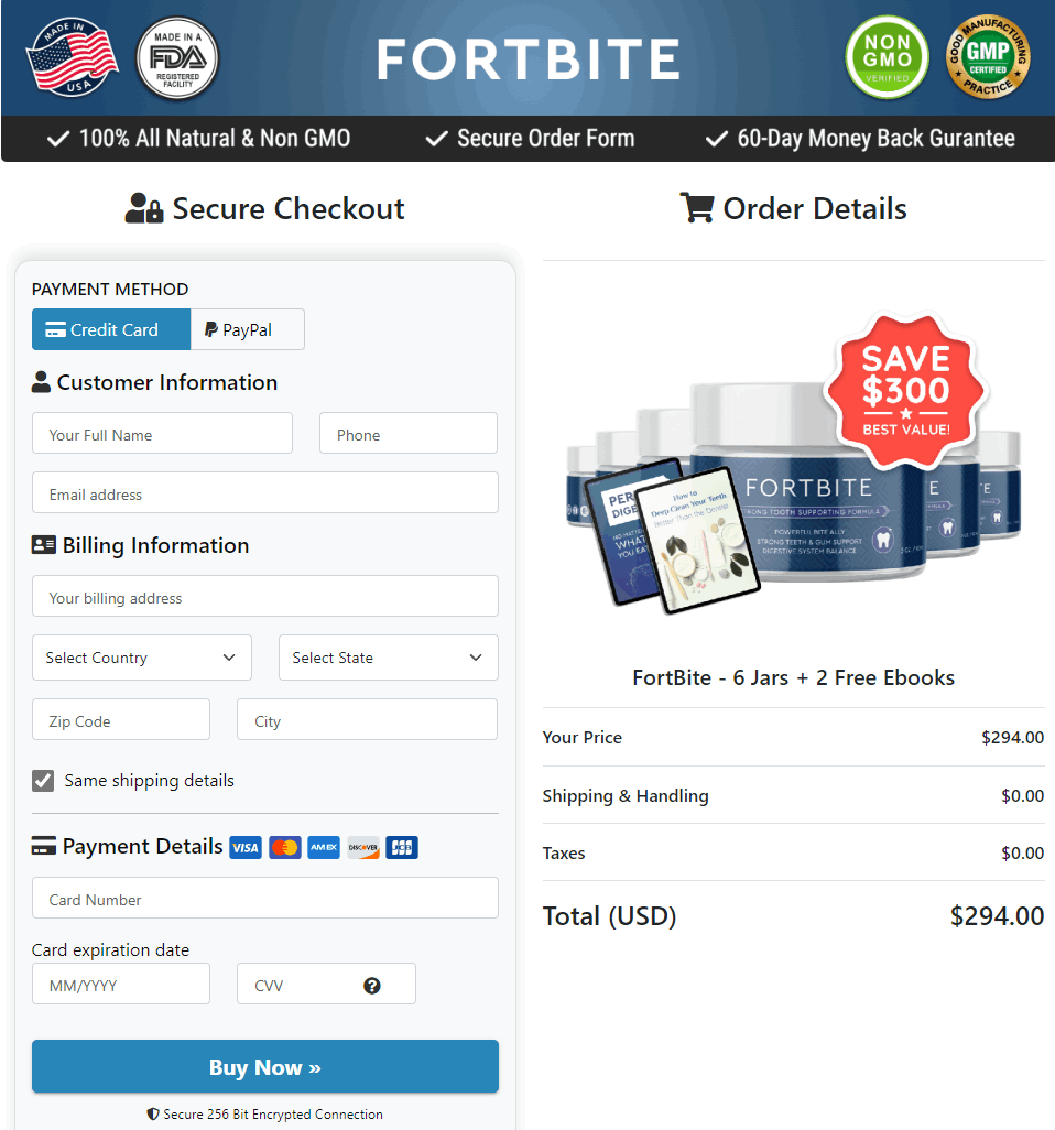  fortbite order page